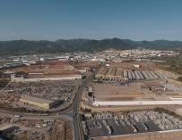Imagen aérea de la nueva zona industrial y logística de la localidad castellonense de Onda.