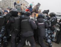 Manifestaciones en Moscú para pedir la liberación del opositor Navalni