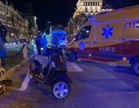 Accidente de motocicleta en Madrid