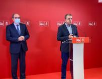 José Manuel Franco junto al ya candidato del PSOE a la Presidencia de la Comunidad en el caso de que se celebren elecciones PSOE-M 12/3/2021