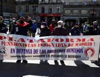Manifestación convocada por la Coordinadora General de Pensionistas de Madrid en defensa del Sistema Público de Pensiones, este sábado, en la madrileña la Puerta del Sol.