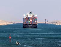 Ismailia (Egypt).- (FILE) - Liberian-flagged container ship RDO CONCORD sails through the Suez Canal in Ismailia, Egypt, 17 November 2019 (reissued 24 March 2021). A large container ship registered in Panama ran aground in the Suez Canal on 23 March, blocking passage to other ships and causing a traffic jam for cargo vessels. (Egipto, Concordia) EFE/EPA/MOHAMED HOSSAM