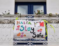 07/04/2021 Una pancarta en un balcón en La Valeta, Malta. POLITICA EUROPA MALTA INTERNACIONAL JONATHAN BORG / ZUMA PRESS / CONTACTOPHOTO