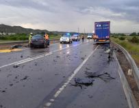 En el accidente se han visto implicados varios vehículos GUARDIA CIVIL 13/5/2021