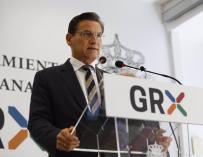 Luis Salvador (Cs) en la rueda de prensa en la que ha anunciado su dimisión como alcalde de Granada.