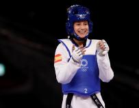 La taekwondista española Adriana Cerezo, durante su participación en los Juegos Olímpicos de Tokio 2020