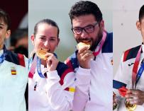 Sandra Sánchez, Fátima Gálvez y Alberto Fernández y Alberto Ginés, medallistas de oro en los Juegos Olímpicos Tokio 2020.