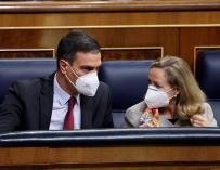 Sánchez y Calviño sesión control Gobierno Congreso Diputados