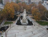 La Plaza de España de Madrid 'renace' como un espacio más verde y peatonal