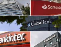 Logos de BBVA, Santander, CaixaBank, Bankinter y Banco Sabadell EUROPA PRESS, SANTANDER, CAIXABANK, BANCO SABADELL (Foto de ARCHIVO) 01/1/1970