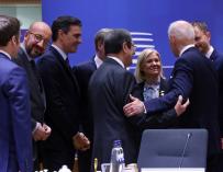 Los líderes europeos arropan a Biden en Bruselas.