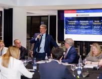 12/05/2022 El presidente del FC Barcelona, Joan Laporta, en una visita de grupos de inversión para conocer el 'Espai Barça' DEPORTES FCB