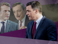 Montaje Sánchez Macron Draghi