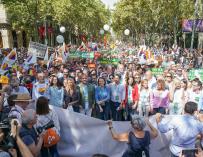 Manifestación Barcelona castellano aulas