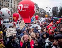 Protesta pensiones en Francia
