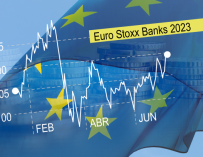 Las dudas en el techo de los tipos impiden a la banca europea recuperar el nivel SVB