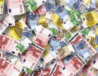 Dinero euro monedas billetes