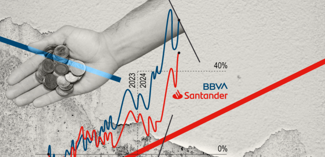 Santander y BBVA pugnan por su valor en bolsa con unos resultados trimestrales al alza