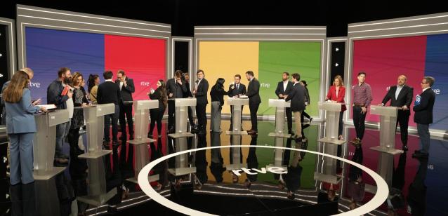 Debate electoral organizado por RTVE Catalunya con los candidatos a las elecciones catalanas del próximo 12 de mayo