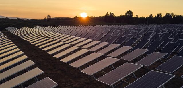 Energía renovable planta solar planta fotovoltaica