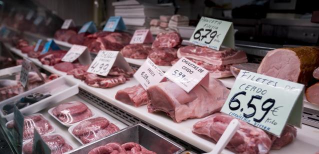 La carne de cerdo, entre los productos que se encarecen más en España que en el resto de la UE