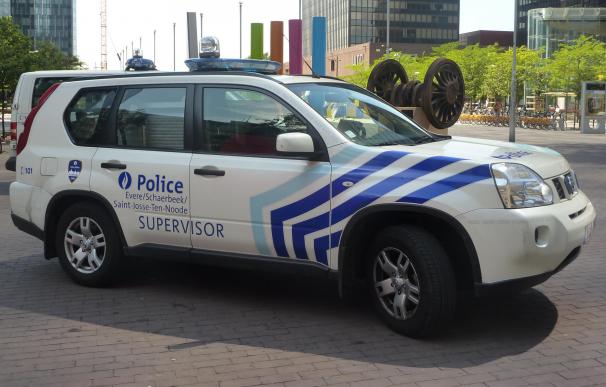 Fotografía de un coche de la policía belga.