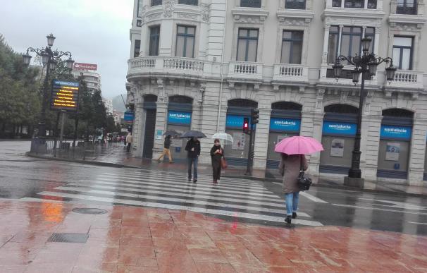 Lluvia en Oviedo, lluvia, temporal, frío, invierno, otoño