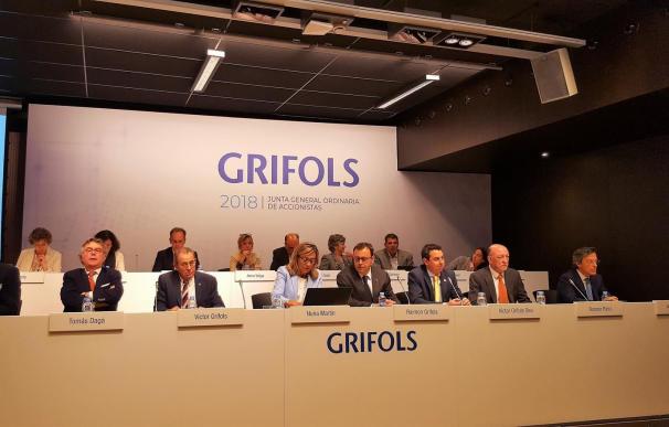 Fotografía de la junta de accionistas de Grifols celebrada este viernes