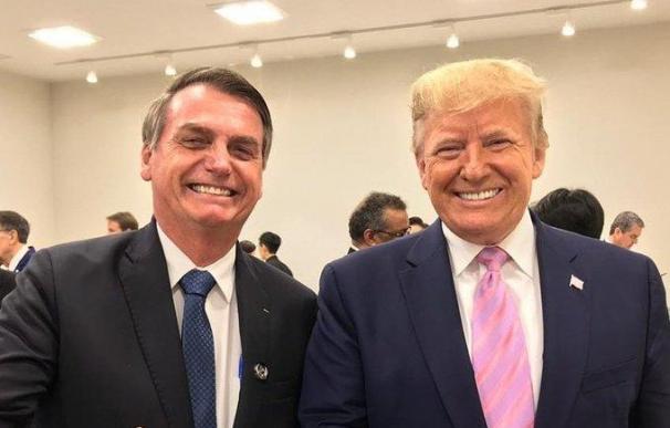 Bolsonaro y Trump en la reunión del G20, en Japón.