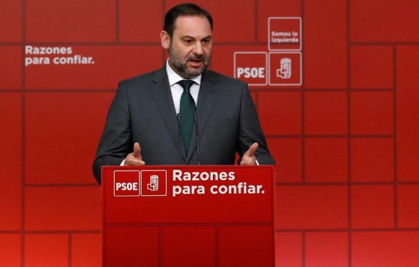 El ministro de Transporte, José Luis Ábalos, en un acto del PSOE.