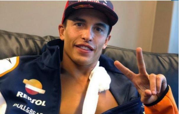 Marc Márquez sufrió una caída casi al final del Gran Premio de España de MotoGP