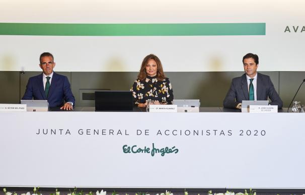 La presidenta de El Corte Inglés, Marta Álvarez, durante la Junta General de Accionistas de este 2020