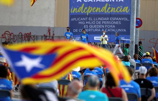 Celebración de la Diada por la ANC (Assemblea Nacional Catalana), en Girona.