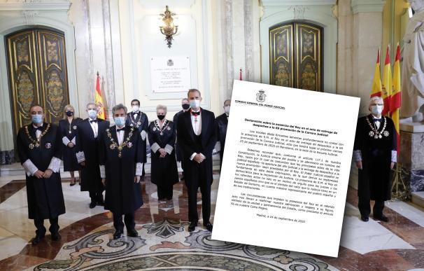 Lesmes expondrá en el acto de jueces el rechazo del CGPJ por la ausencia del Rey