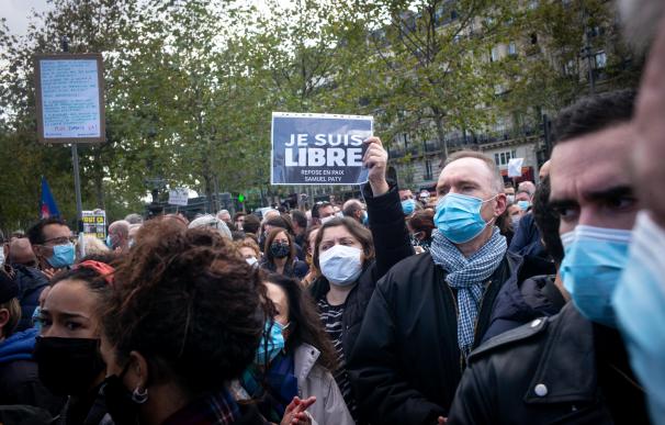 Manifestación contra el terrorismo en París