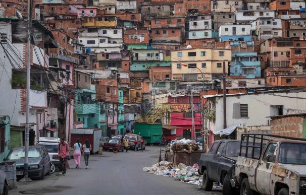 Imagen de un barrio de chabolas en Caracas, capital de Venezuela.