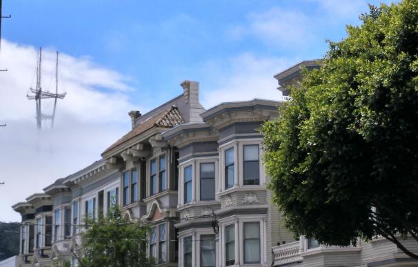 Una fila de viviendas en una zona con mucha demanda de San Francisco (California).