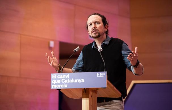 El vicepresidente segundo del Gobierno, Pablo Iglesias, en un acto de Podemos.