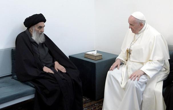 El Papa Francisco, durante su visita a Irak y en la reunión con el gran ayatolá