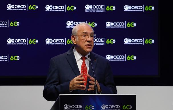 HANDOUT - 14 December 2020, France, Paris: OECD's Secretary General Angel Gurria delivers a speech during a ceremony marking the 60th anniversary of the creation of the Organisation for Economic Co-operation and Development (OECD) at its headquarters in Paris. Photo: Dario Pignatelli/EU Council/dpa - ATTENTION: editorial use only and only if the credit mentioned above is referenced in full (Foto de ARCHIVO) 14/12/2020 ONLY FOR USE IN SPAIN