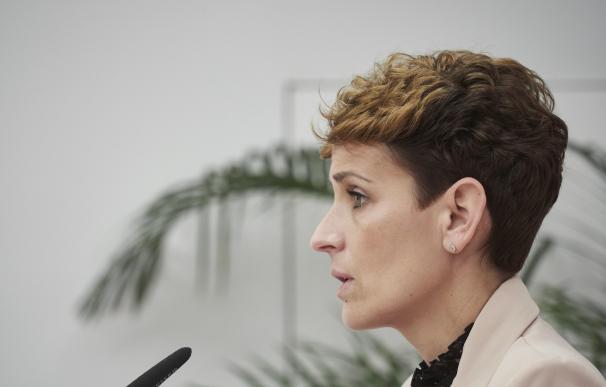 La presidenta del Gobierno de Navarra, María Chivite