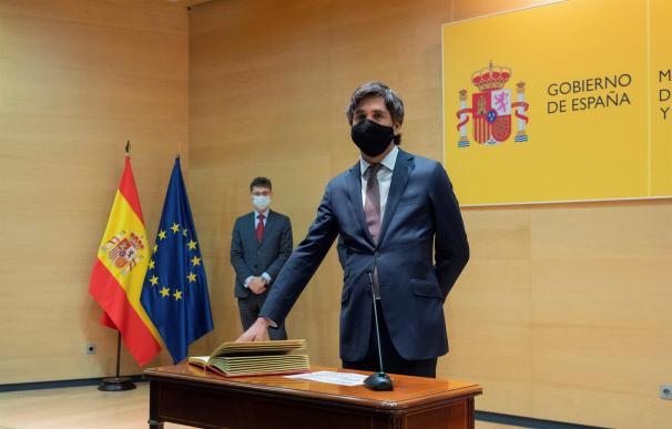 El nuevo secretario de Estado de Economía, Gonzalo García Andrés, en su toma de posesión.