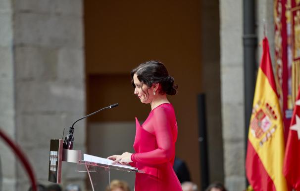 Isabel Díaz Ayuso interviene en el acto de toma de posesión como presidenta de la Comunidad de Madrid