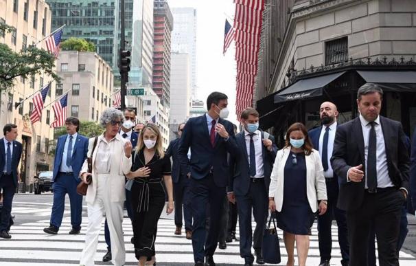 21-07-2021 El presidente del Gobierno, Pedro Sánchez, durante un paseo en su viaje a Nueva York.
POLITICA 
MONCLOA