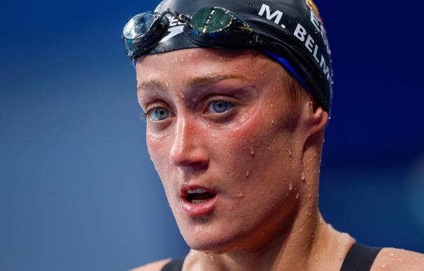 La nadadora española Mireia Belmonte tras los 1.500 metros libres en los Juegos Olímpicos. JJOO