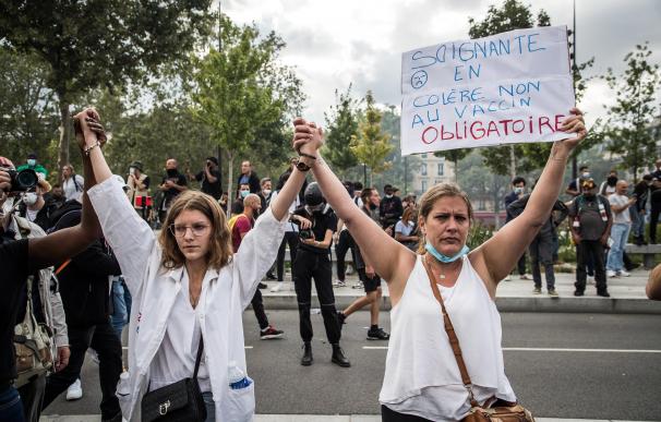 Protestas anticovid francia