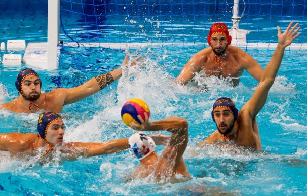 Partido de waterpolo entre España y Serbia en los Juegos Olímpicos.