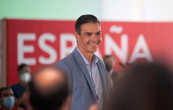 El presidente del Gobierno, Pedro Sánchez, durante el acto del PSOE celebrado en Jaén.