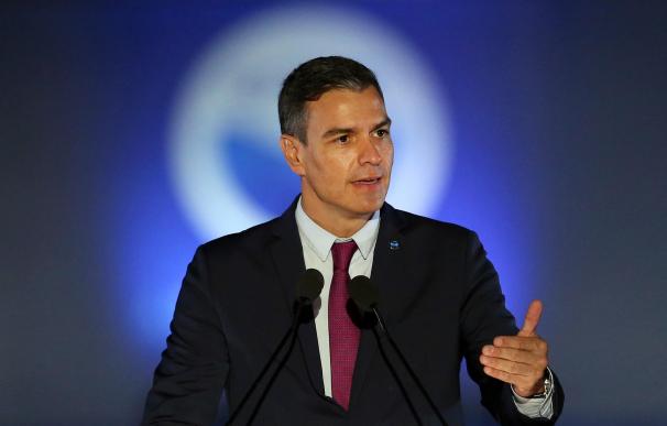 El presidente del Gobierno, Pedro Sánchez, en la cumbre EUMed9 en Atenas, Grecia.