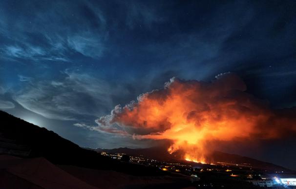 Vista del volcán de Cumbre Vieja en la isla canaria de La Palma, entro en erupción el 19 de septiembre de 2021.